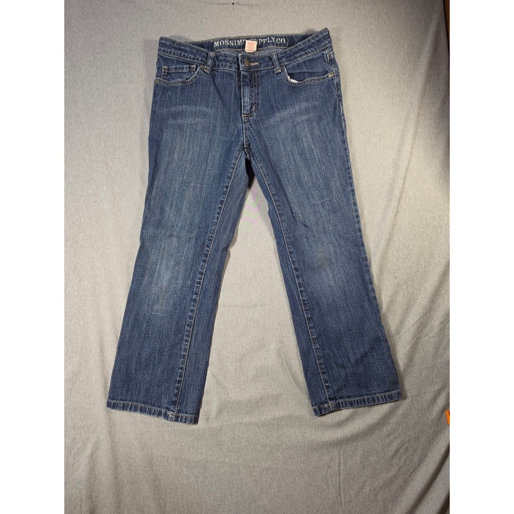 Mossimo Supply Co Women Medium Wash Skinny Capri Jeans Size 10 Cropped Denim